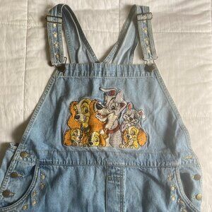 Vintage Disney "Lady and the Tramp" Overalls Size L